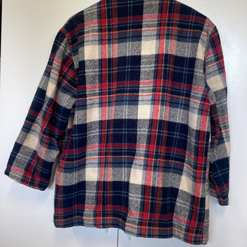 Vintage 70s Plaid Shirt Jacket. Sears Outerwear. … - image 4